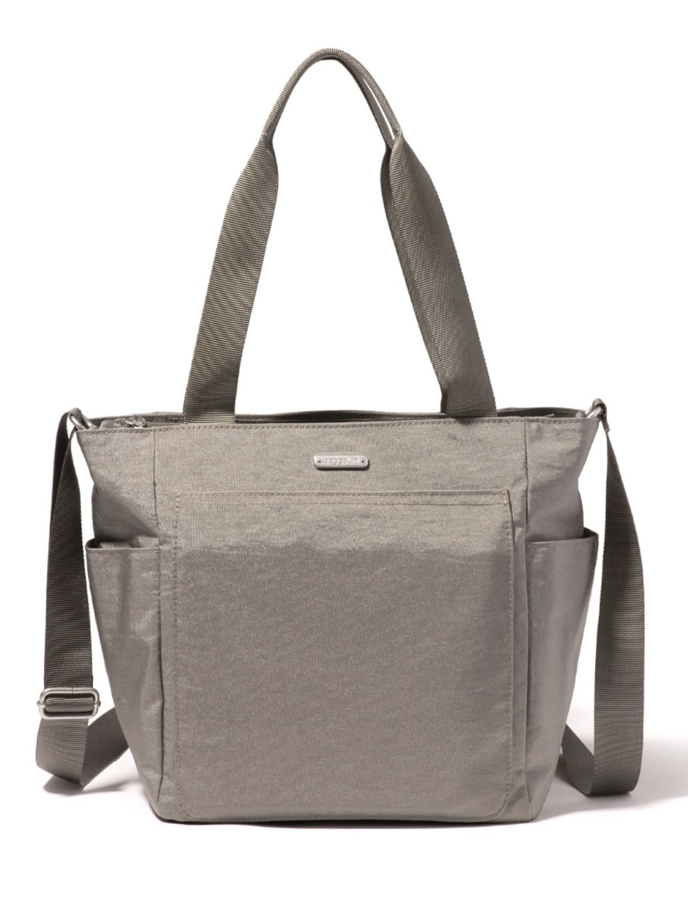 Baggallini Multi Pocket Tote Sterling Shimmer NWT